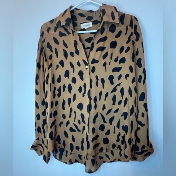 AGENCE Leopard Print Blouse – Iconic & On-Trend! - Size S